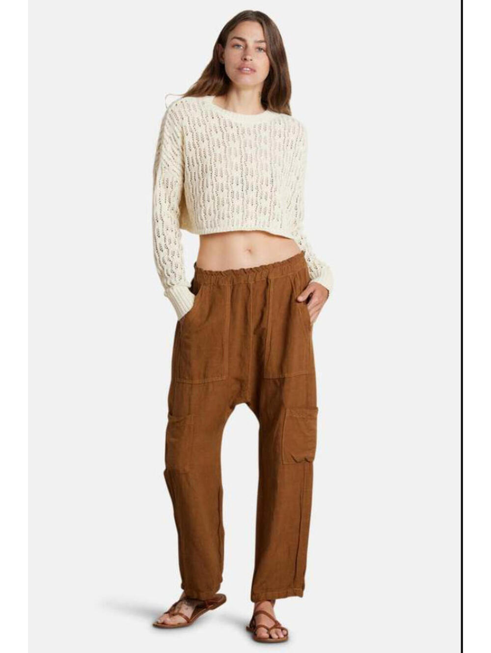 NSF Shailey PaperBag Waist Pant in Safari, $345, NWT, Size Large, #108